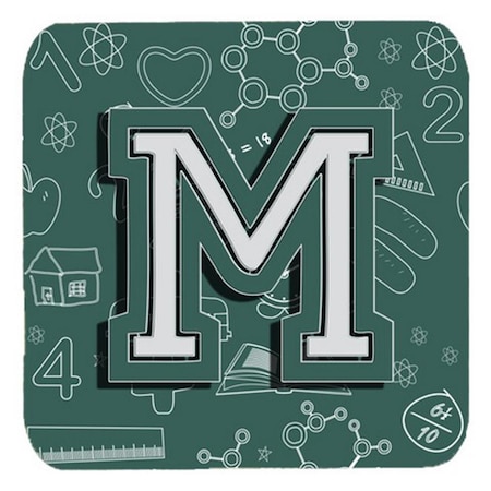 Letter M Back To School Initial Foam Coasters- Set Of 4